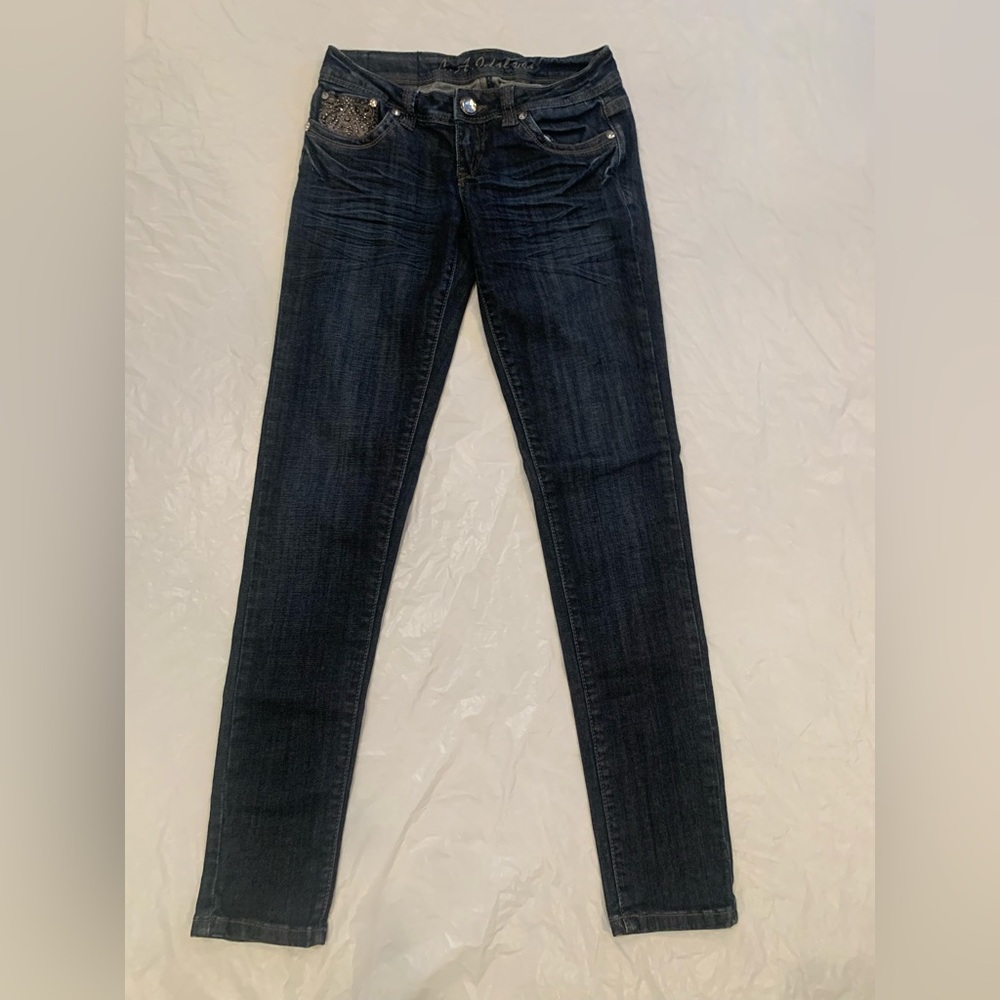 LAI LA Idol USA Dark Wash Teen Bling Jeans Size 3
